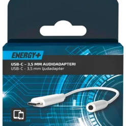Adapterikaapeli Energy+ USB-C uros 3.5 mm naaras