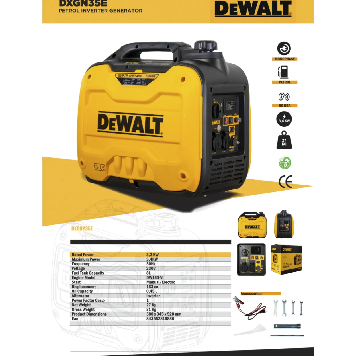 Aggregaatti DeWalt DXGNi35E