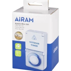 Ajastin Airam Mini, jako 30 min, ulkokäyttöön IP44