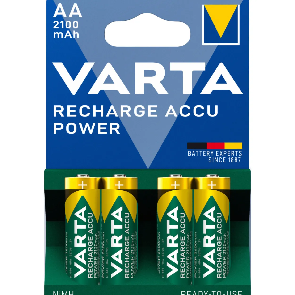 Akkuparisto AA Recharge Accu Power 2100 mAh, 4 kpl