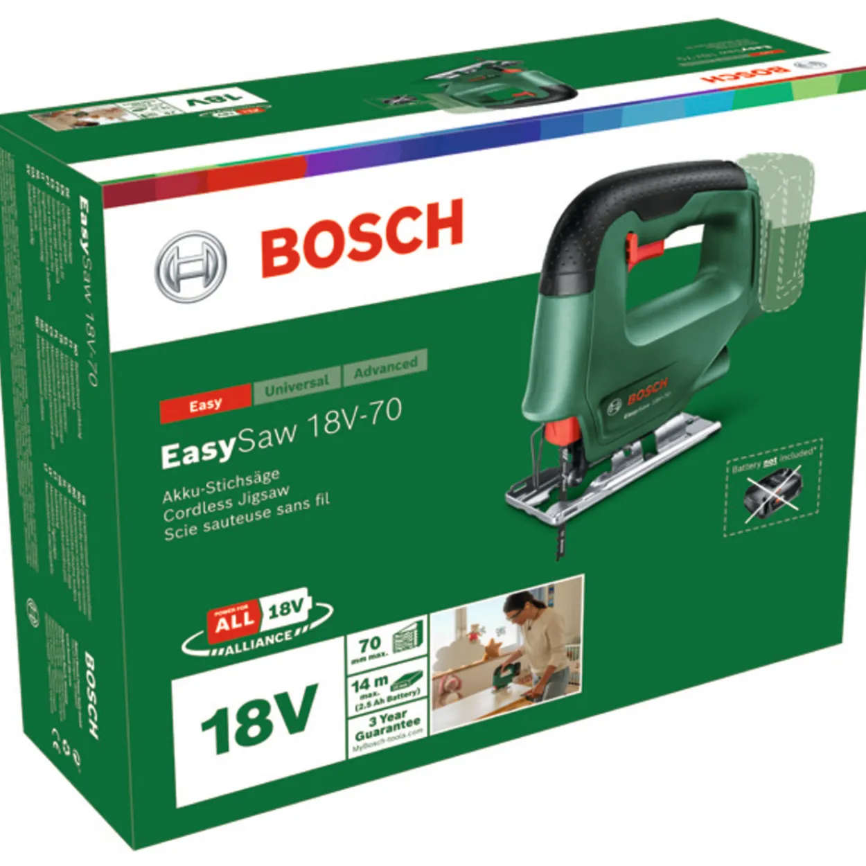 Akkupistosaha Bosch EasySaw 18V-70 Solo