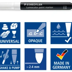 Akryylitussi Staedtler 6 kpl Lumocolor pastelli