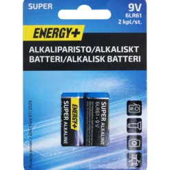 Alkaliparisto Super, 9 V, 2 kpl