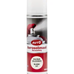 Alkydi aerosolimaali Autoplus kiiltävä valkoinen 500 ml
