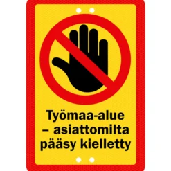 Alumiinikyltti Sekure 20 x 30 cm Työmaa-alue