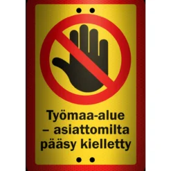 Alumiinikyltti Sekure 20 x 30 cm Työmaa-alue