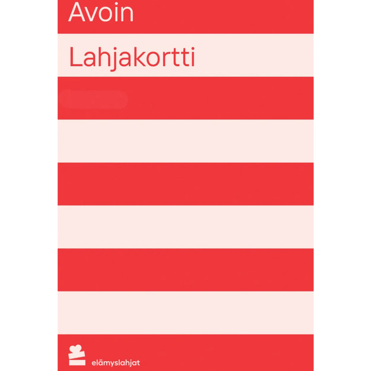 Avoin lahjakortti Elämyslahjat 50 e