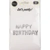 Foliopallobanneri Let's Party Happy Birthday hopea