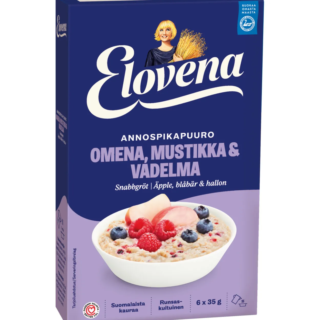 Hetki annospikapuuro 6 kpl 210 g omena-mustikka-vadelma