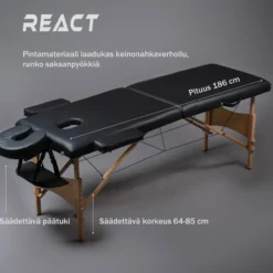 Hierontapöytä React P200 musta