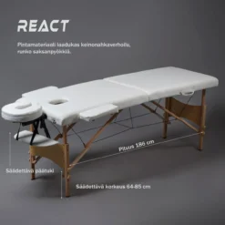 Hierontapöytä React P200 valkoinen