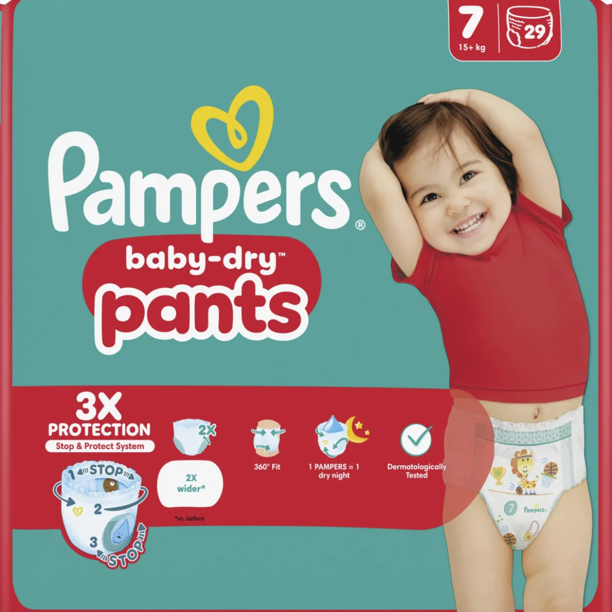 Housuvaippa Pampers 29 kpl Baby Dry 7 15+ kg