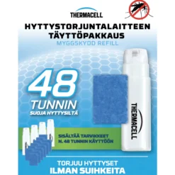 Hyttystorjuntalaitteen täyttöpakkaus 4 + 12