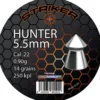 Ilmakiväärin luoti Striker Hunter 5,5 mm (Cal .22) / 0,9 g, 250 kpl/pkt