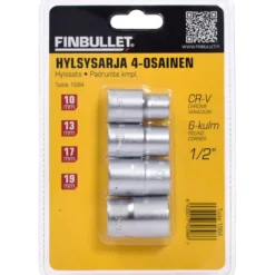 Irtohylsysarja 1/2" 10-19 mm 4-os