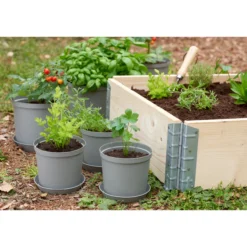 Istutusruukku Orthex 16 cm Recycled Cultivate harmaa