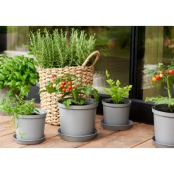 Istutusruukku Orthex 16 cm Recycled Cultivate harmaa