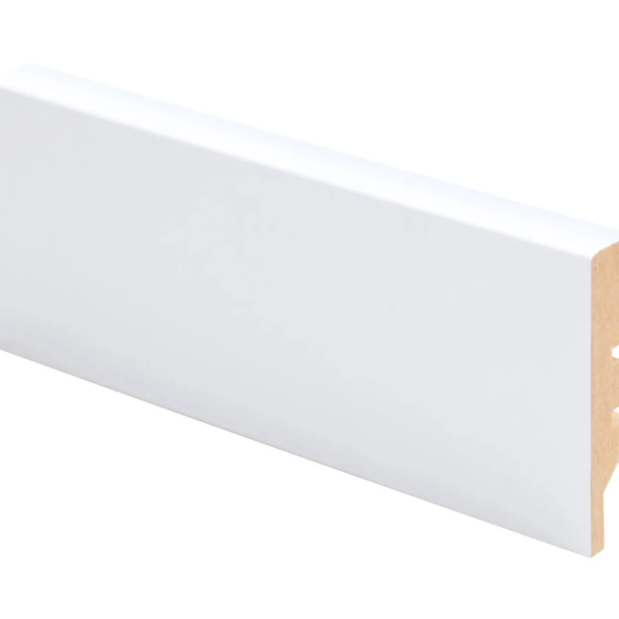 Jalkalista Maler Aava R2 MDF 12x58x2750 Mel valkoinen E0, 5 kpl