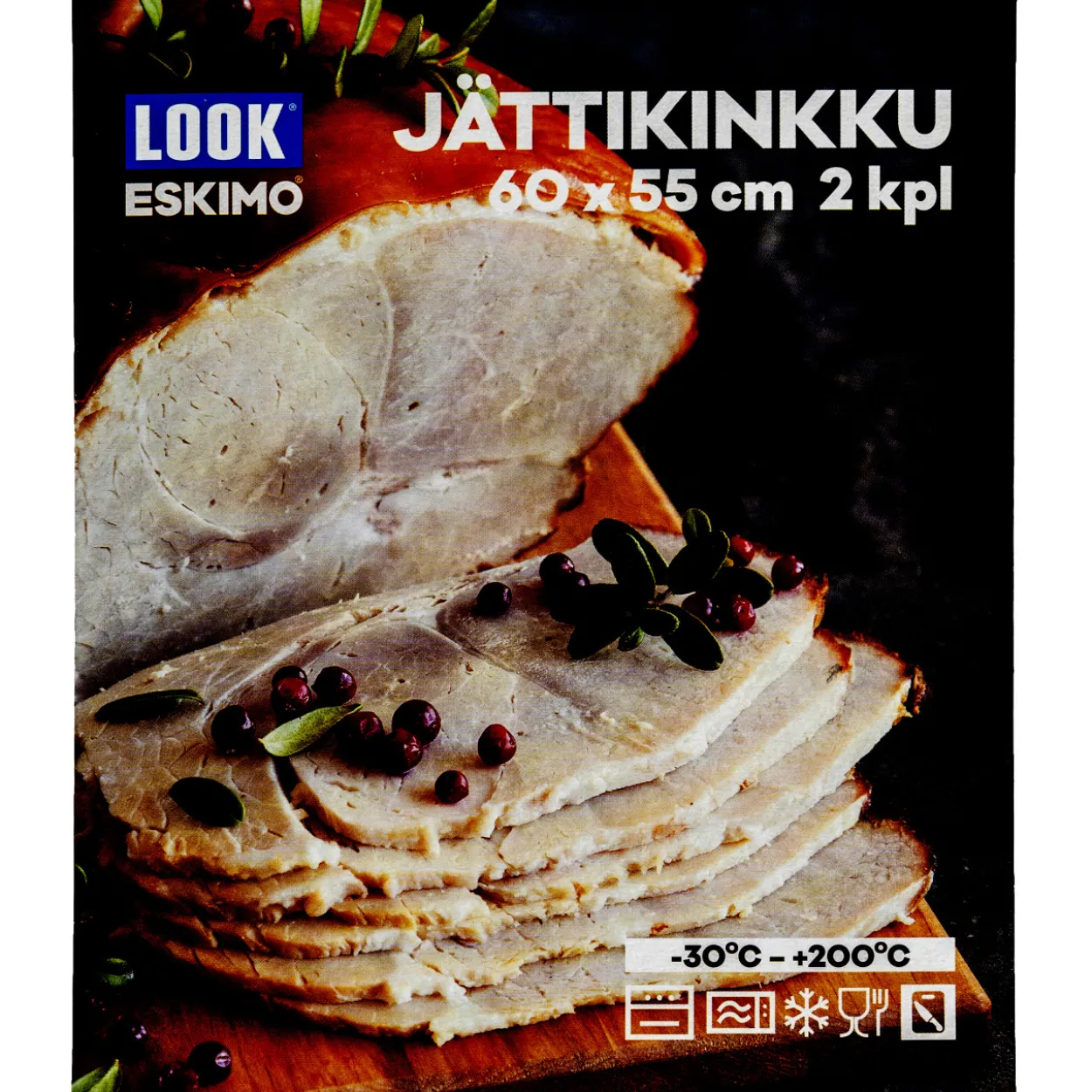Jättikinkkupussi 2 kpl 60x55 cm