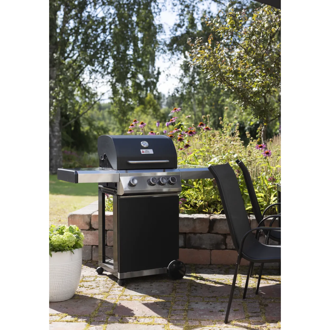 Kaasugrilli BBQ King Basic Series, 3 + 1 poltinta