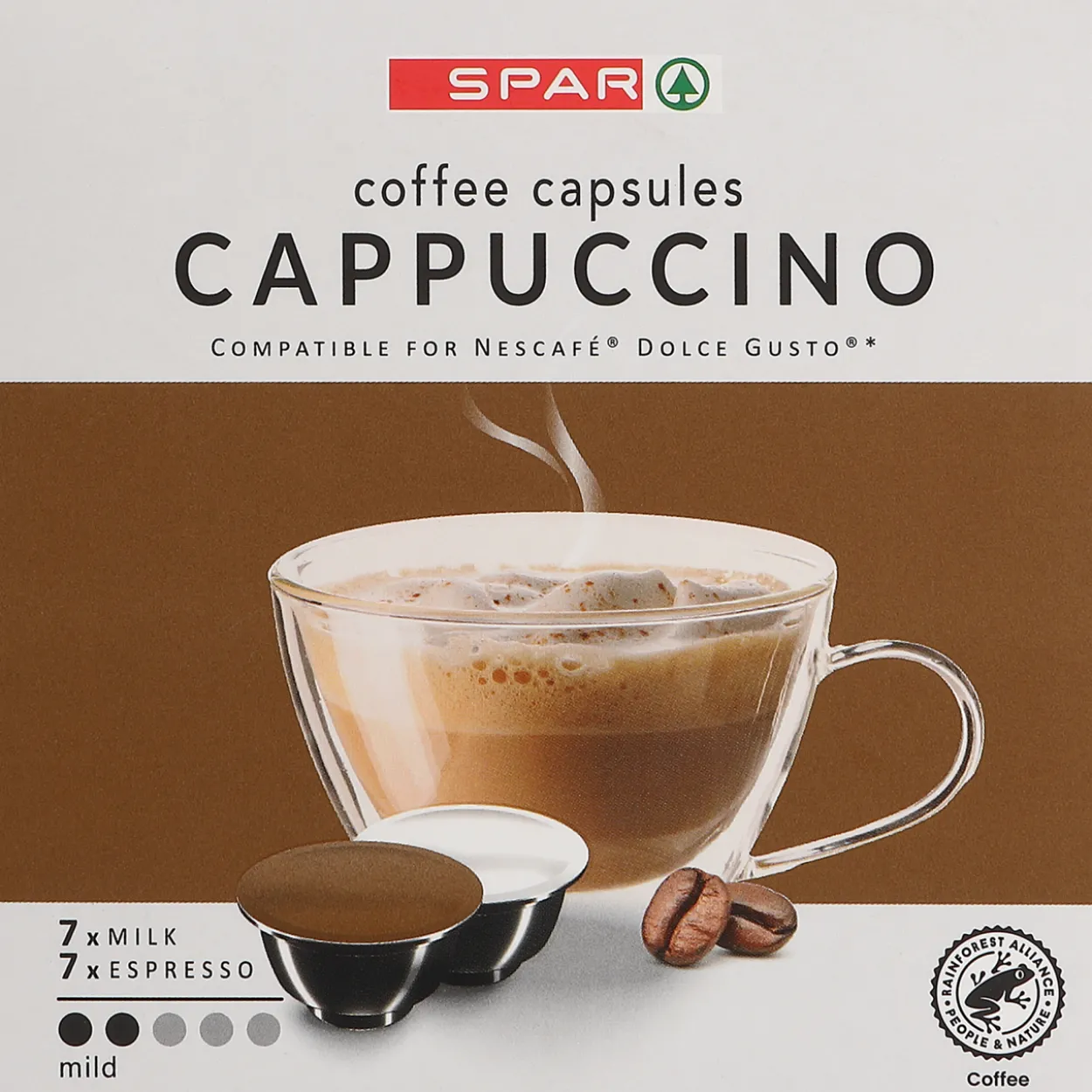 Kahvikapseli SPAR 14 kpl Cappuccino