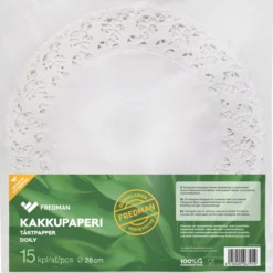 Kakkupaperi Fredman 28 cm 15 kpl pyöreä