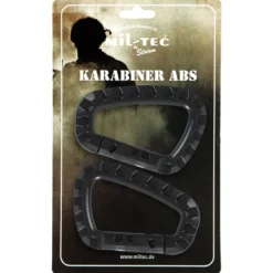 Karabiinihaka Mil-Tec 83 m 2 kpl, musta