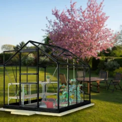 Kasvihuone Lykke Hybrid 5m2, musta
