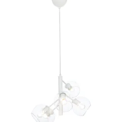 Kattovalaisin Aneta Lighting Atom 5-osainen, valkoinen/kirkas