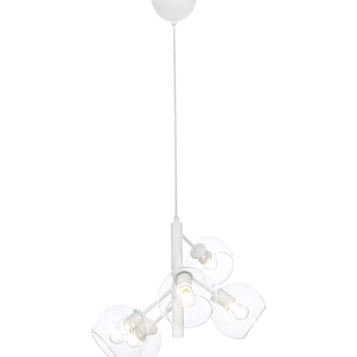 Kattovalaisin Aneta Lighting Atom 5-osainen, valkoinen/kirkas