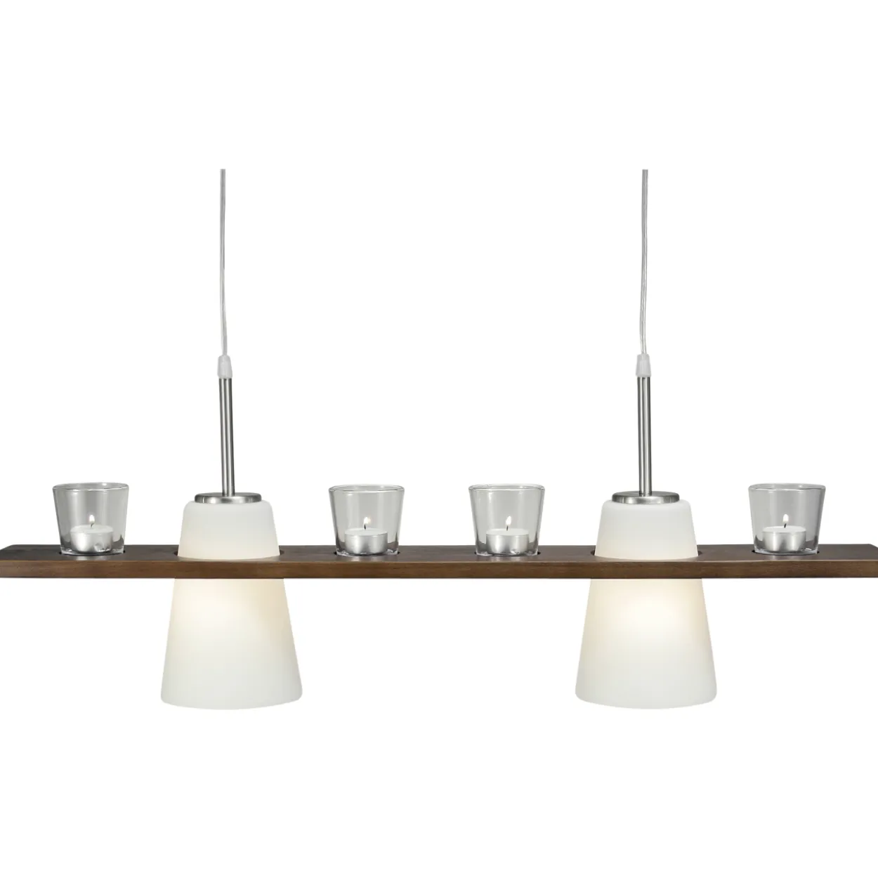 Kattovalaisin Aneta Lighting Plankan, pähkinänruskea/valkoinen