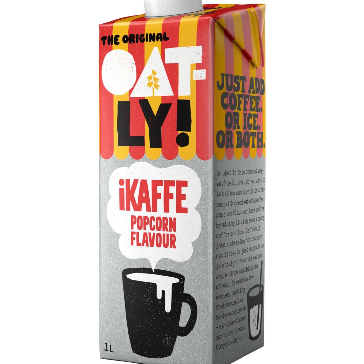 Kaurajuoma Oatly 1 l iKaffe Popcorn