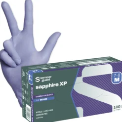 Kertakäyttökäsine Semperguard Sapphire XP Blue Nitrile