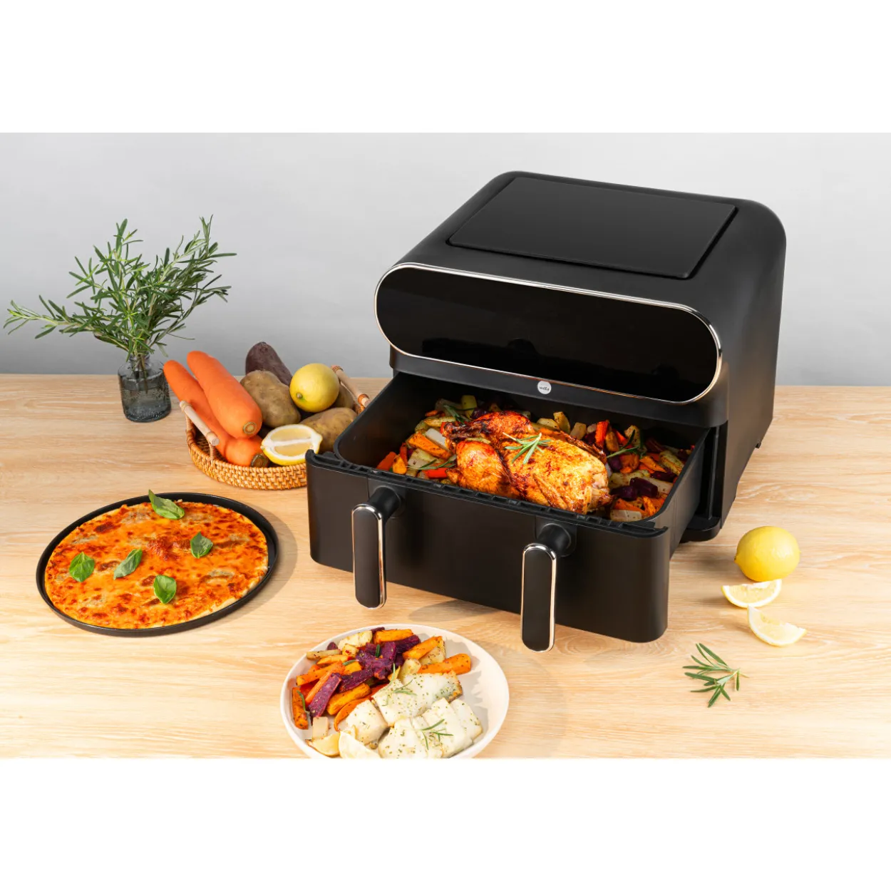 Kiertoilmakypsennin Wilfa Airfryer AF-2X50 Dual