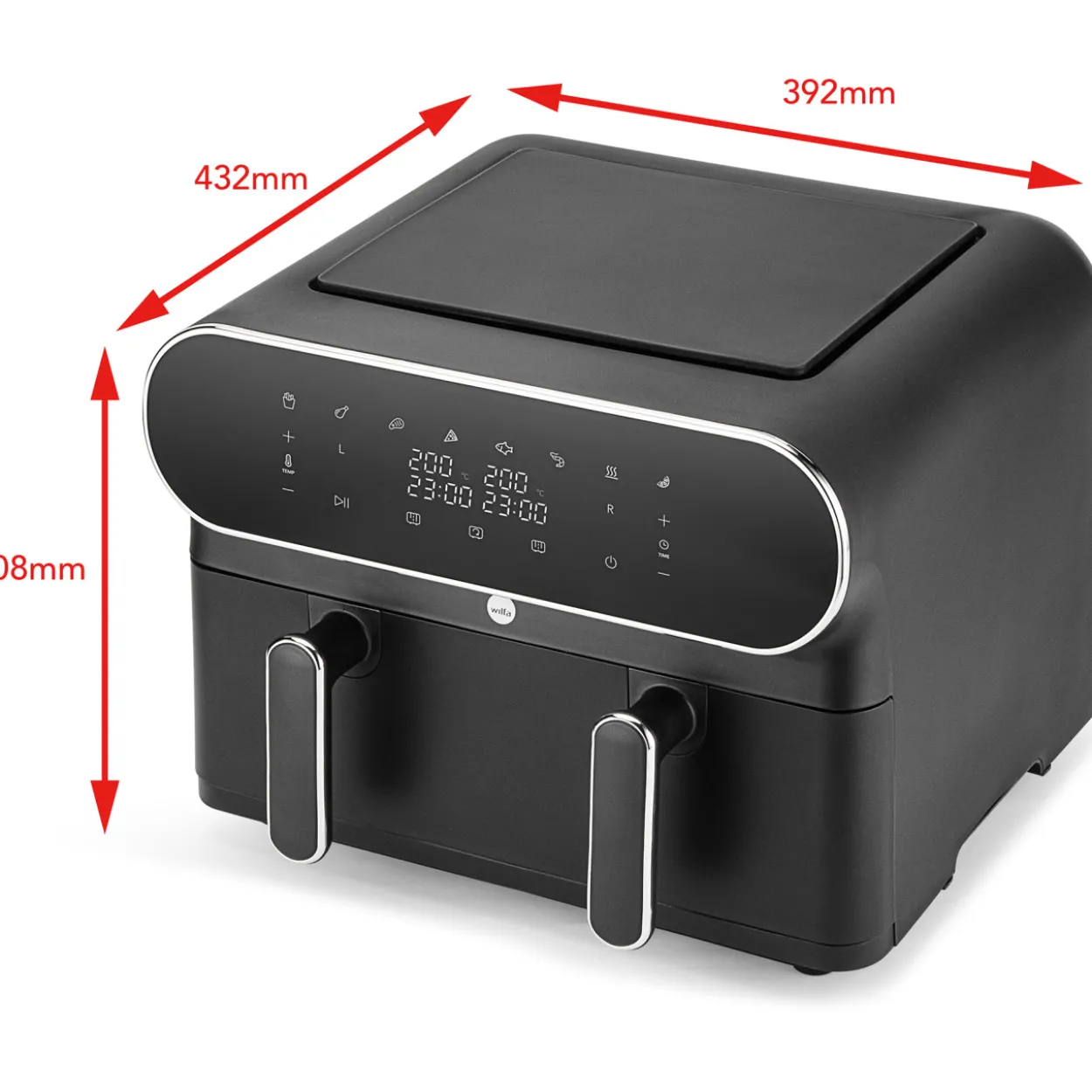 Kiertoilmakypsennin Wilfa Airfryer AF-2X50 Dual