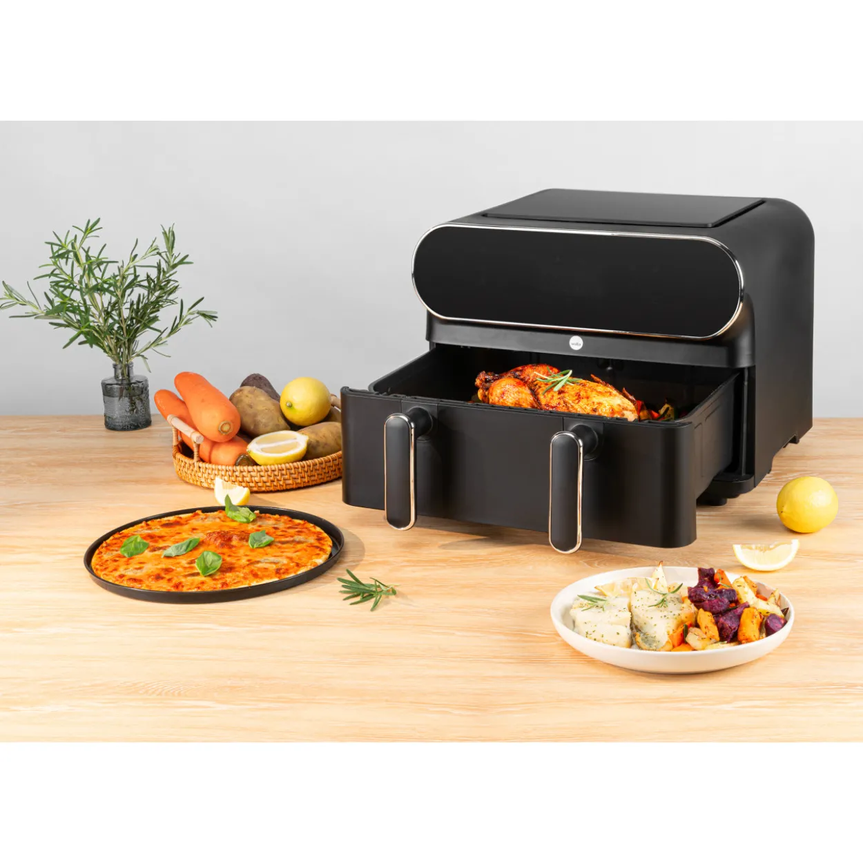 Kiertoilmakypsennin Wilfa Airfryer AF-2X50 Dual