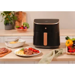 Kiertoilmakypsennin Wilfa Airfryer AFD-80SPLIT musta/ruusukulta