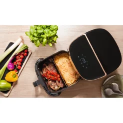 Kiertoilmakypsennin Wilfa Airfryer AFD-80SPLIT musta/ruusukulta