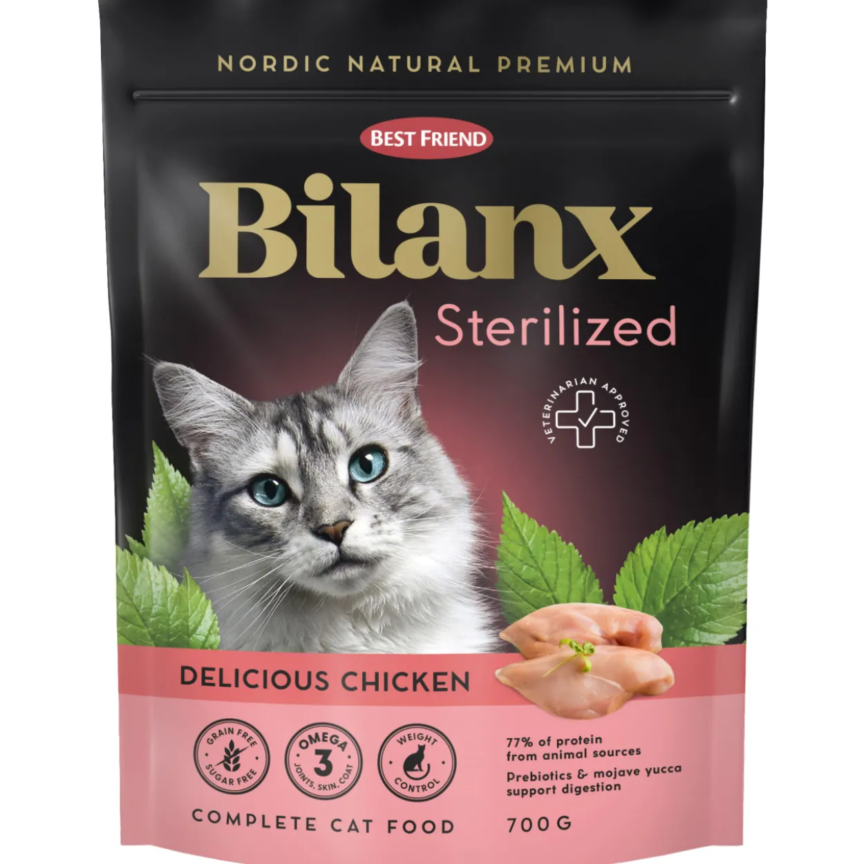 Kissanruoka Best Friend 700 g Bilanx Sterilized kana
