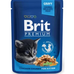 Kissanruoka Brit Premium Cat 100 g kana kastikkeessa pennuille