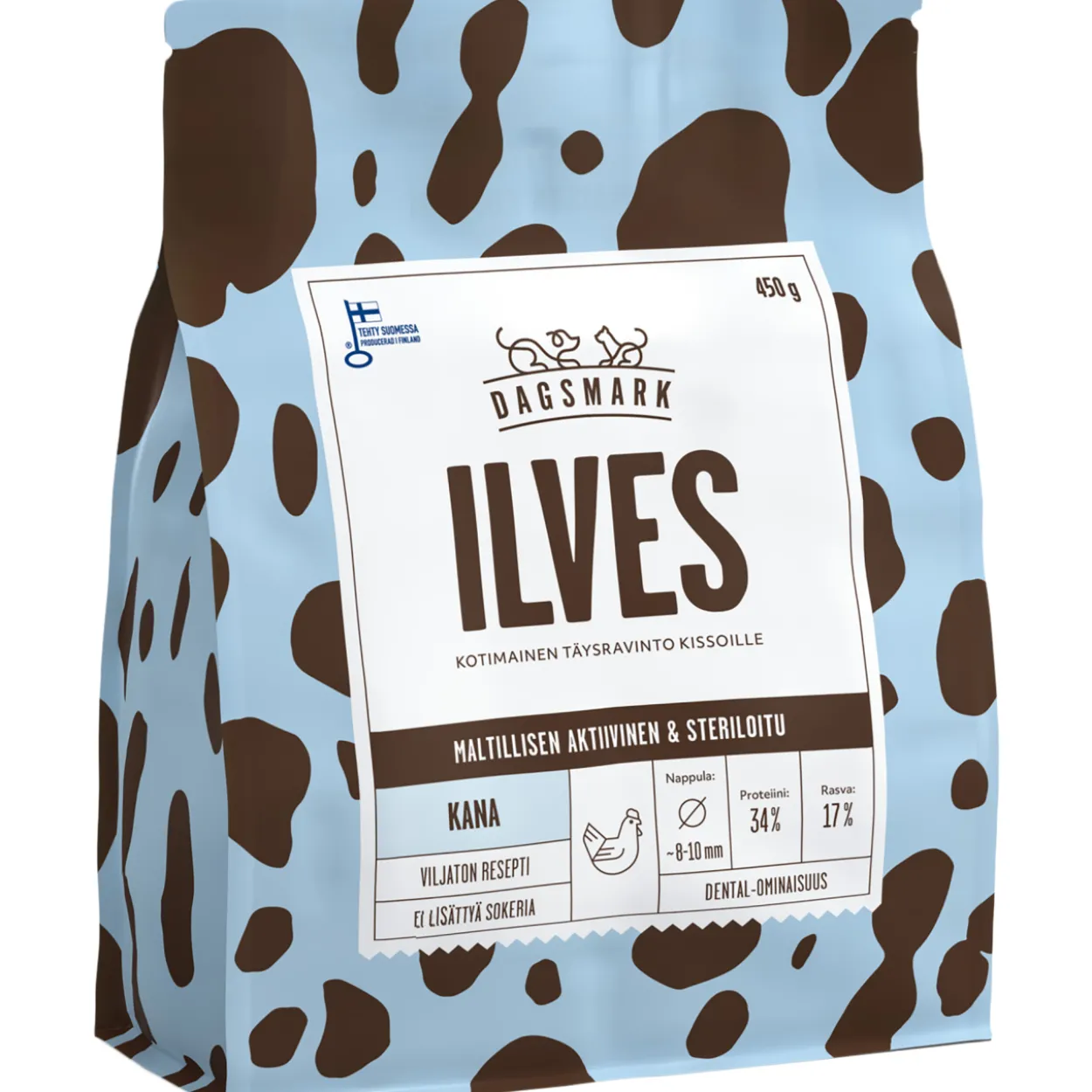 Kissanruoka Dagsmark 450 g Ilves kana steriloiduille