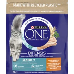 Kissanruoka Purina One 750 g Senior Kanaa ja täysjyväviljaa
