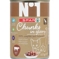 Kissanruoka SPAR 415 g nauta kastikkeessa