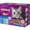 Kissanruoka Whiskas 12 x 85 g 1+ Duo Meren herkut hyytelössä