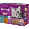 Kissanruoka Whiskas 12 x 85 g 1+ Duo Surf & Turf hyytelössä