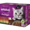 Kissanruoka Whiskas 12 x 85 g 1+ Pure Delight Perinteiset ateriat hyytelössä