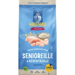 Koiranruoka Hau-Hau Champion 6 kg senioreille & keventäjille kana