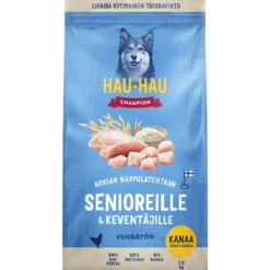 Koiranruoka Hau-Hau Champion 1,5 kg senioreille & keventäjille kana