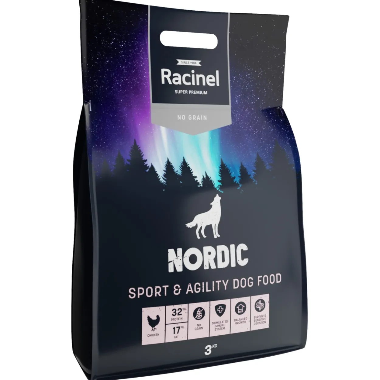 Koiranruoka Racinel 3 kg Nordic Sport&Agility