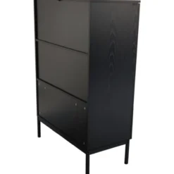Korkea lasiovikaappi Tenstar 80 x 40 x 120 cm Siera musta